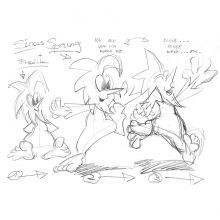 'Jumping Sinus' studies for an animated cartoon