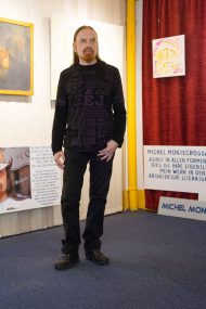 Michel Montecrossa at his New Art Exhibition in the Filmaur Multimedia House, Germany