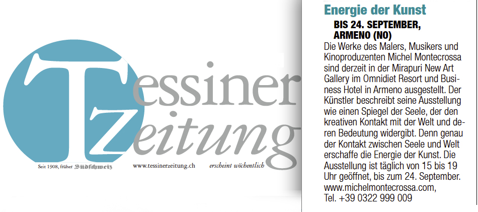 Tessiner Zeitung: Energie der Kunst